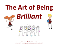 The Art of Being Brilliant