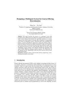 Designing a Multiagent System for Course-Offering