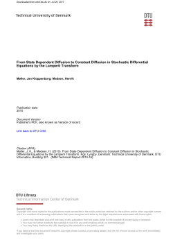 From State Dependent Diffusion to Constant Diffusion in