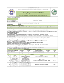 Course: Operations Research Course id: ПФПТДИ08 Number of