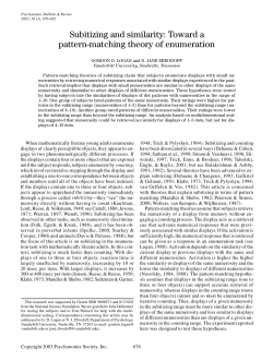 Subitizing and similarity: Toward a pattern