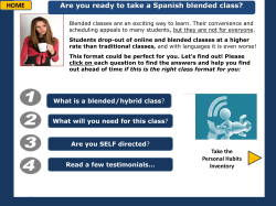 Are you ready to take a Spanish blended class?