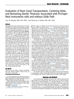 Evaluation of Root Canal Transportation, Centering Ratio, and