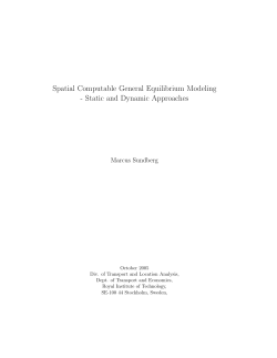 Spatial Computable General Equilibrium Modeling
