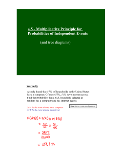 4.5 - Multiplicative Principle for Probabilities of