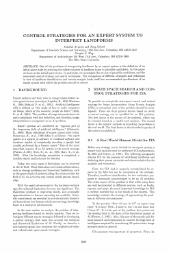 control strategies for an expert system to interpret landforms