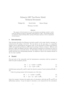 Schwartz 1997 Two-Factor Model Technical Document
