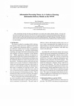 Information Processing Theory As A Guide to Choosing