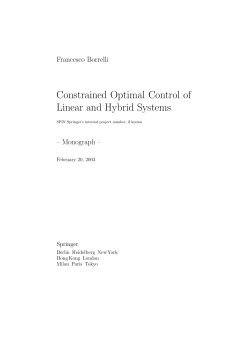 Constrained Optimal Control of Linear and Hybrid