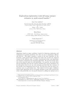 Exploration-exploitation trade-off using variance estimates in