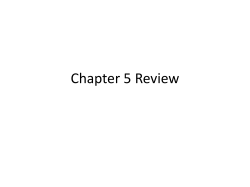 Chapter 5 Review