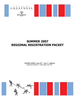 Level 1 – Skills - Special Olympics Oregon