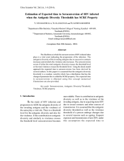 Estimation of Expected time to Seroconversion of HIV infected when