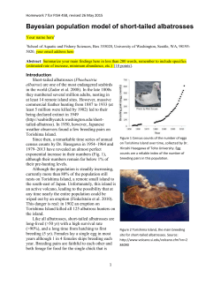 Bayesian population model of short-tailed albatrosses