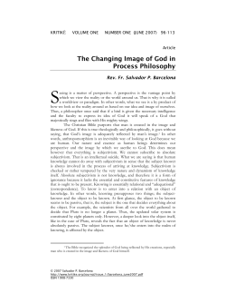 The Changing Image of God in Process Philosophy