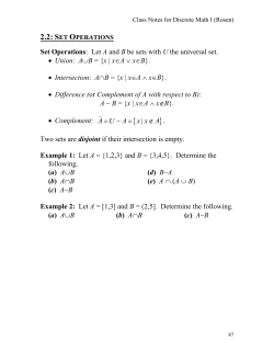 Class Notes for Discrete Math II - RIT