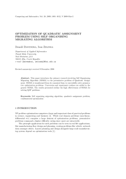 OPTIMIZATION OF QUADRATIC ASSIGNMENT PROBLEM USING