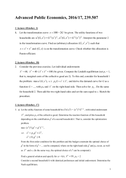 Advanced Public Economics, 2016/17, 239.507