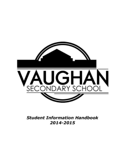 Student Information Handbook 2014-2015