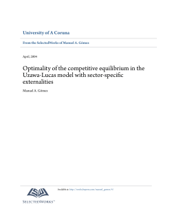 Optimality of the competitive equilibrium in the
