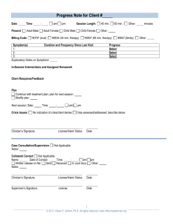 Progress Notes for Client
