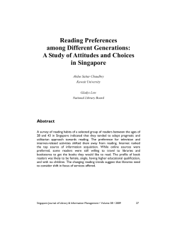 Reading Preferences among Different Generations