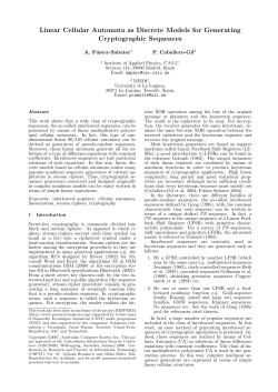 Linear Cellular Automata as Discrete Models for Generating