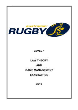 level 1 law theory and game management examination 2010