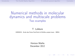 Numerical methods in molecular dynamics and multiscale problems