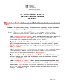 2) Chapter 16, 17, 18, 19, and 20 Business Statistics
