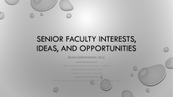Senior faculty interests ideas and opportunities at Queens