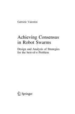 Gabriele Valentini Design and Analysis of Strategies for the best