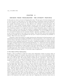 CHAPTER 11 DISCRETE PRIOR PROBABILITIES &ndash; THE ENTROPY