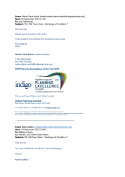 Indigo Planning Limited Hiya Hayley Yes I am satisfied for condition