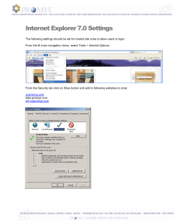 Internet Explorer 7.0 Settings