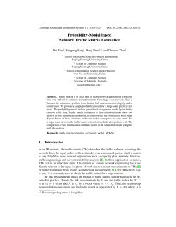 Probability-Model based Network Traffic Matrix Estimation