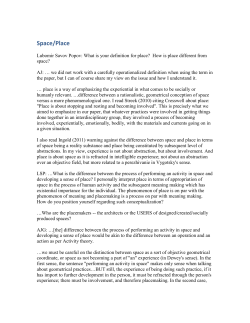 Space/Place