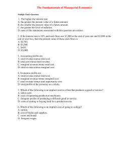 The Fundamentals of Managerial Economics