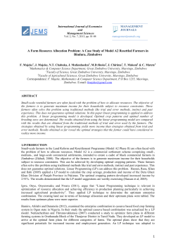 1 A Farm Resource Allocation Problem: A Case Study of Model A2