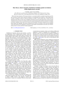 Rate theory cluster dynamics simulations including spatial