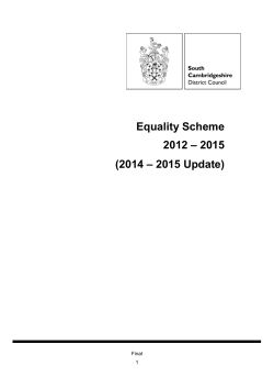 Equality Scheme - South Cambs District Council