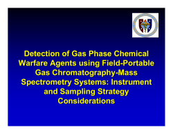 Detection of Gas Phase Chemical Warfare Agents using Field