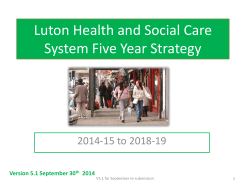 Luton Health and Social Care System Five Year Strategy