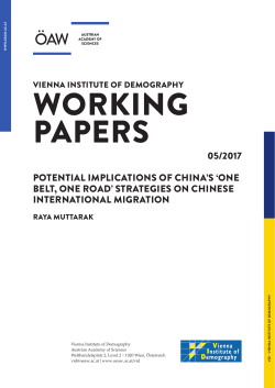 Potential Implications of China`s `One Belt, One Road` Strategies on