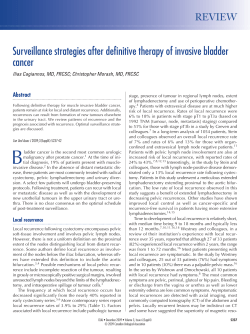 Surveillance strategies after definitive therapy of invasive bladder