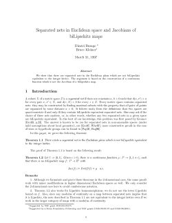 Separated nets in Euclidean space and Jacobians of