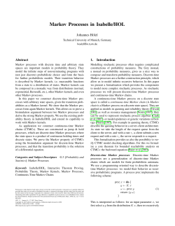 Markov Processes in Isabelle/HOL