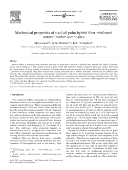 Mechanical properties of sisal/oil palm hybrid fiber reinforced natural