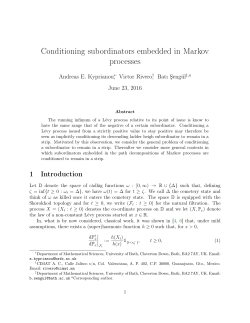 Conditioning subordinators embedded in Markov processes