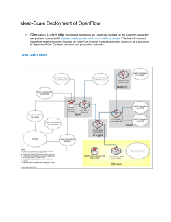 Meso-Scale Deployment of OpenFlow